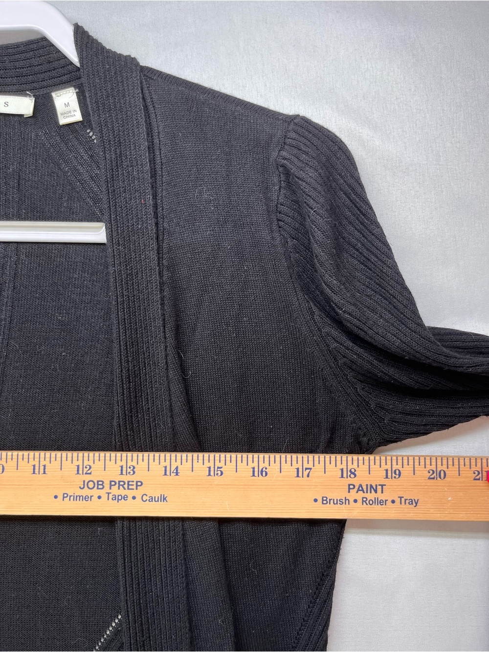 Cyrus Black Open-Front Ribbed Cardigan - Picture 5 of 6